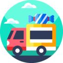 food,food and restaurant,transport,transportation,commerce,food truck,truck,van,sugar,trucking,sweets,candy truck ok 